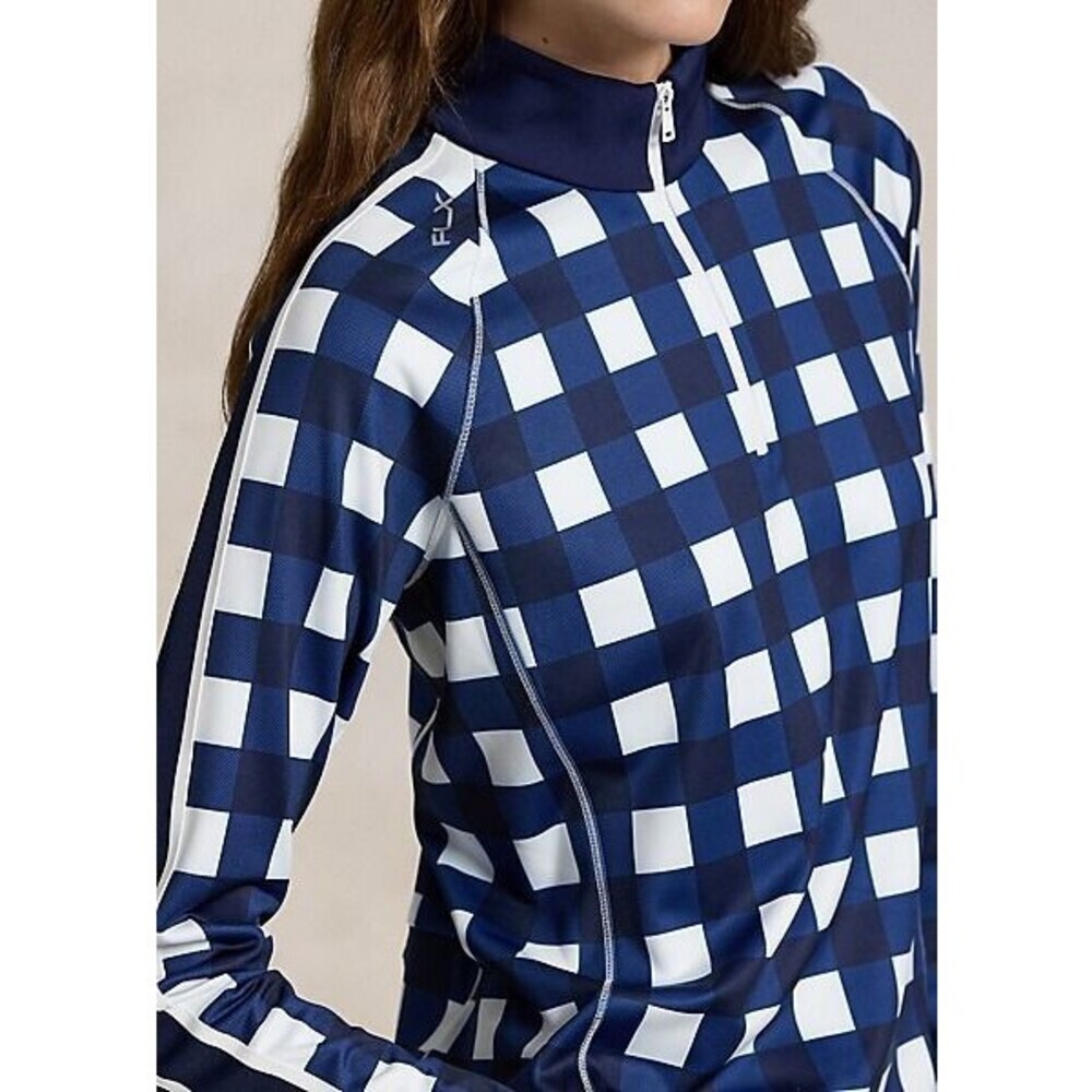 NEW RLX Ralph Lauren Women's L Stretch Interlock Quarter-Zip Mockneck NWT $188 - Picture 4 of 5